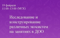 Исследование и конструирование различных экосистем на занятиях в ДОО